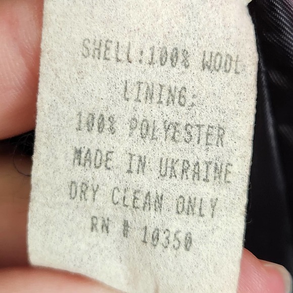 Vintage Outbrook Red Wool Coat Jacket Long Double Breasted Size 12 - Picture 13 of 13